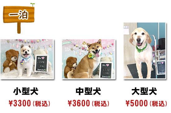 ペットホテル料金